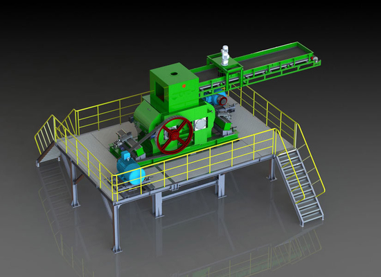 Molino fino de acero automático de la máquina de la trituradora de rodillo para el proceso de minerales