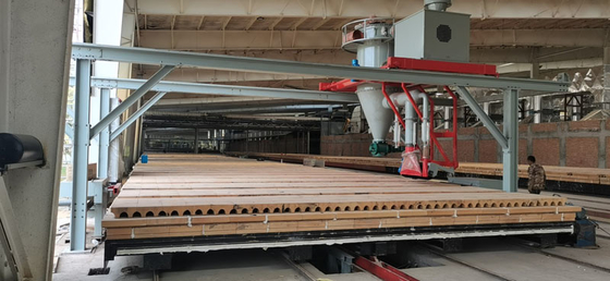 Línea de producción de ladrillos de arcilla de 0,12 m/s, aspiradora automática para carro de horno