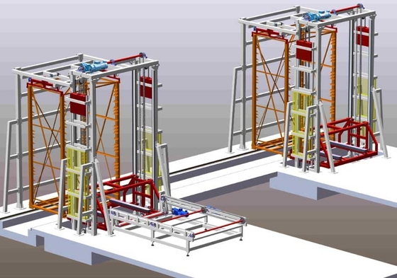 Sistema automático grande del cargamento y de la descarga modificado para requisitos particulares para la cadena de producción del ladrillo