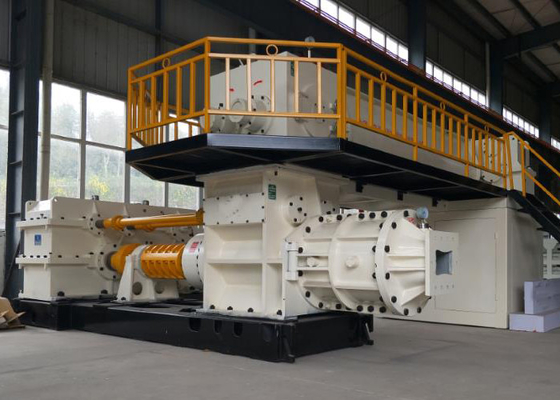 Extrusor del vacío de Clay Red Bricks Manufacturing Machine del hueco del motor diesel