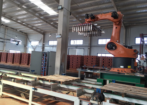 robot automático del bloque del ladrillo de la arcilla que fija el amontonamiento de la maquinaria para la cadena de producción del ladrillo de la arcilla