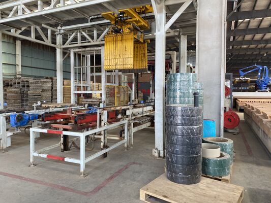 Sistema Automático de Descarga y Empaquetado para Ladrillos Cocidos en Línea de Producción de Ladrillos de Arcilla con Secador Túnel, Horno Túnel