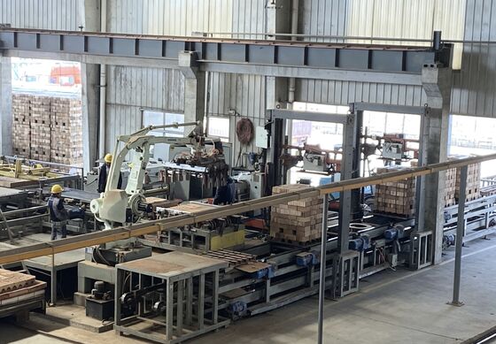 Sistema de embalaje y descarga de ladrillos sin paletas completamente automático para líneas de producción de ladrillos de arcilla